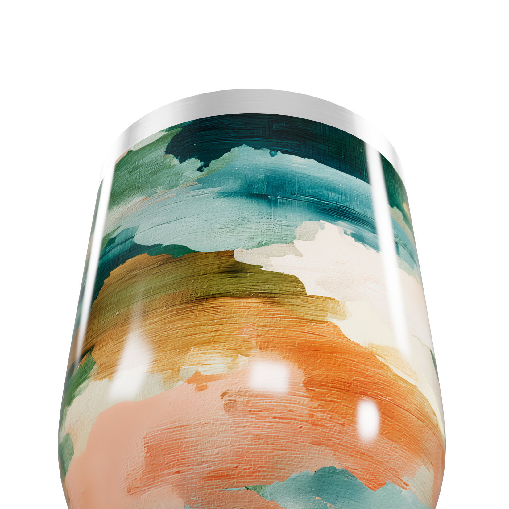 Copo Térmico Slim - Estampa Abstrata Colorida