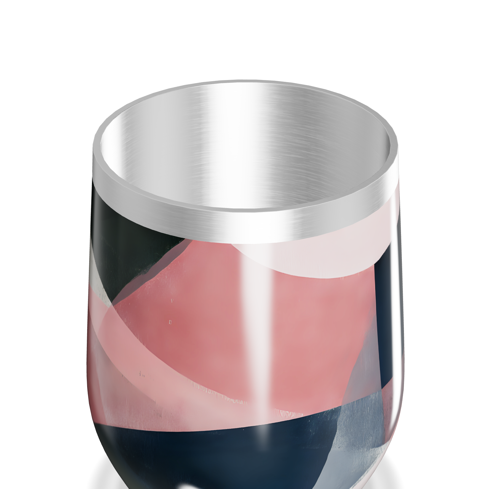 Copo Térmico Slim - Abstrato Rosa e Azul