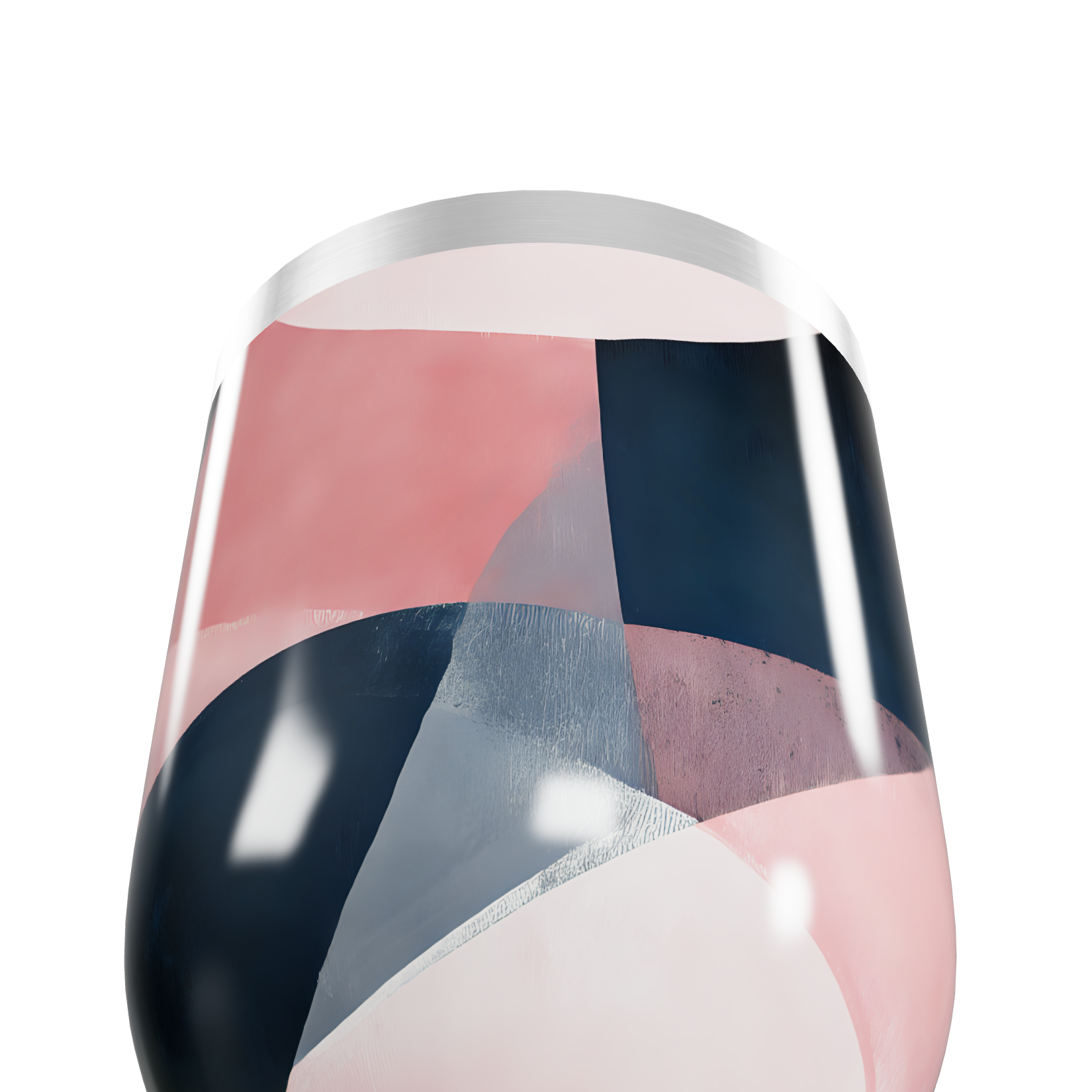 Copo Térmico Slim - Abstrato Rosa e Azul