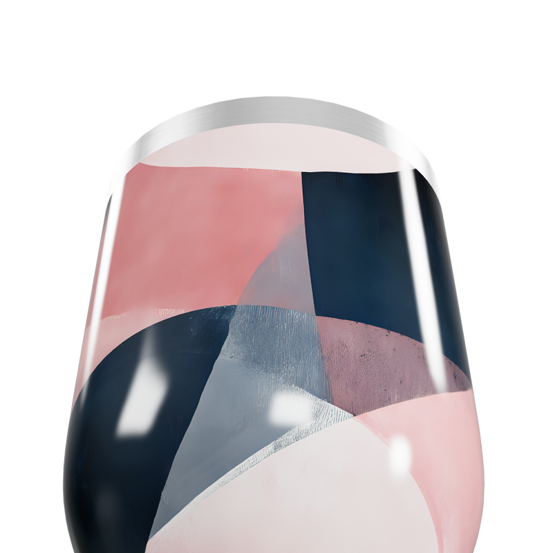 Copo Térmico Slim - Abstrato Rosa e Azul