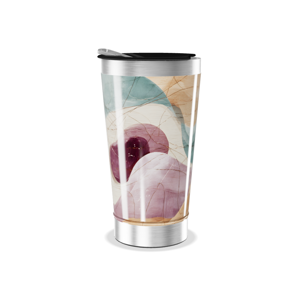 Copo Térmico - Estampa Abstrata Multicolorida