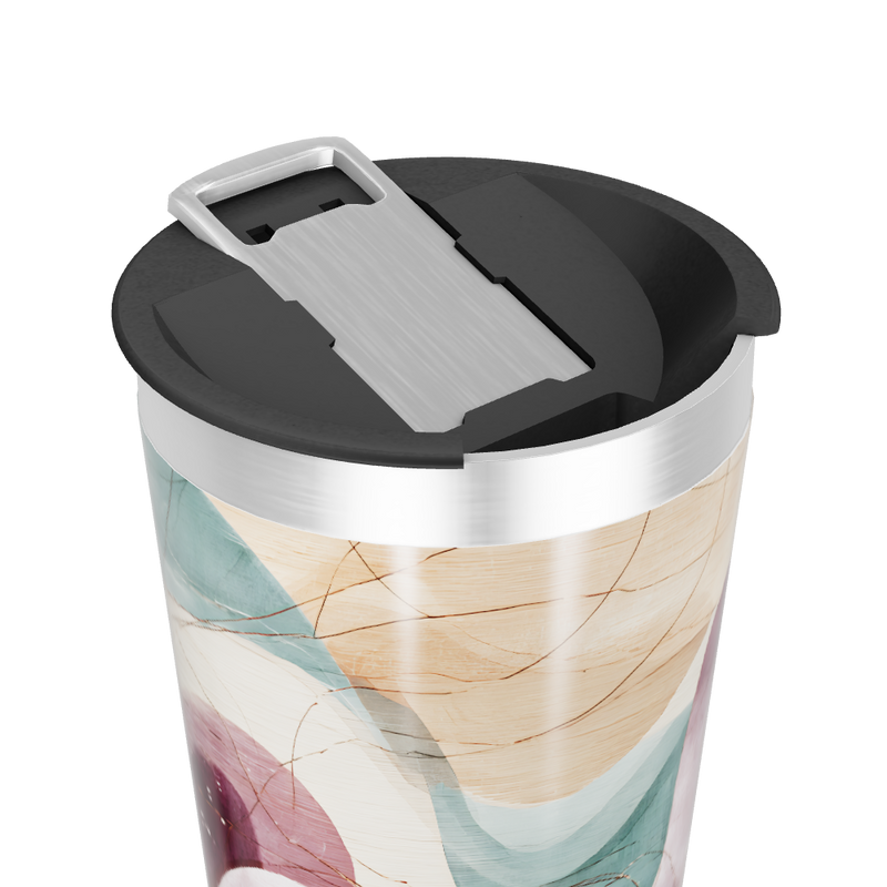 Copo Térmico - Estampa Abstrata Multicolorida