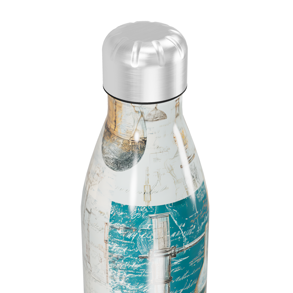 Garrafa Inox - Estampa Laboratório Vintage