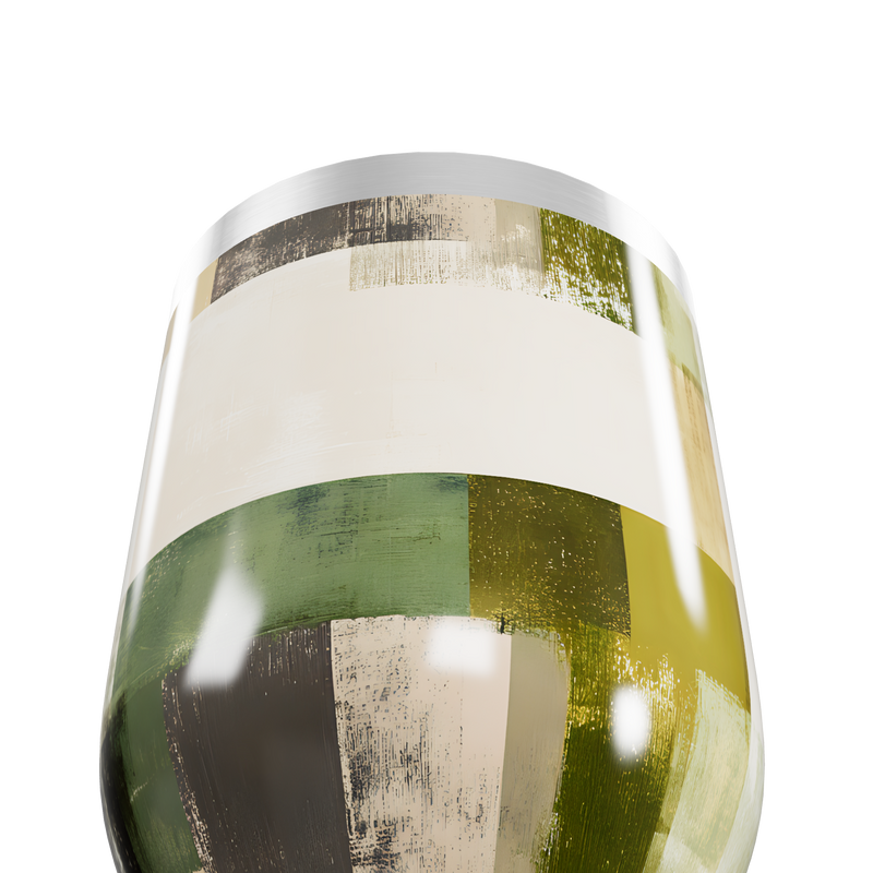 Copo Térmico Slim - Estampa Geométrica Verde