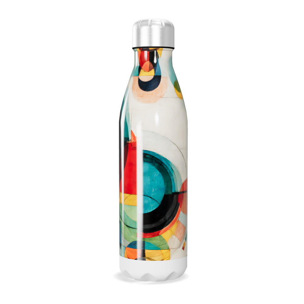 Garrafa Inox - Estampa Colorida Abstrata
