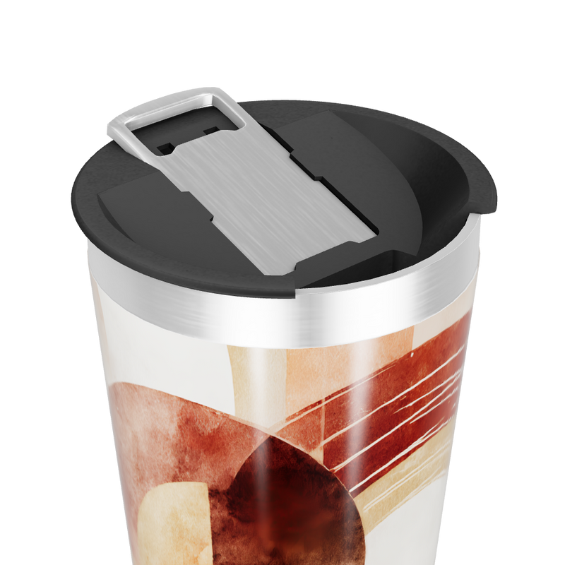 Copo Térmico - Abstrato Marrom e Bege