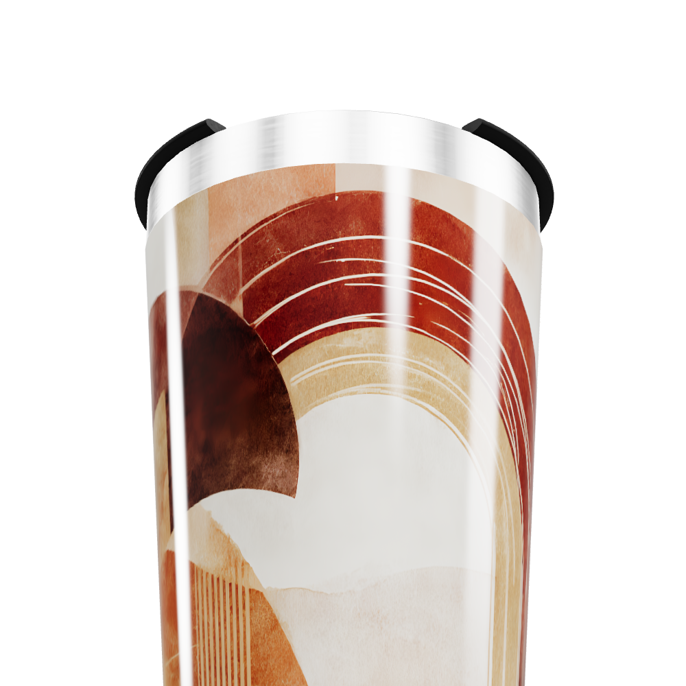 Copo Térmico - Abstrato Marrom e Bege