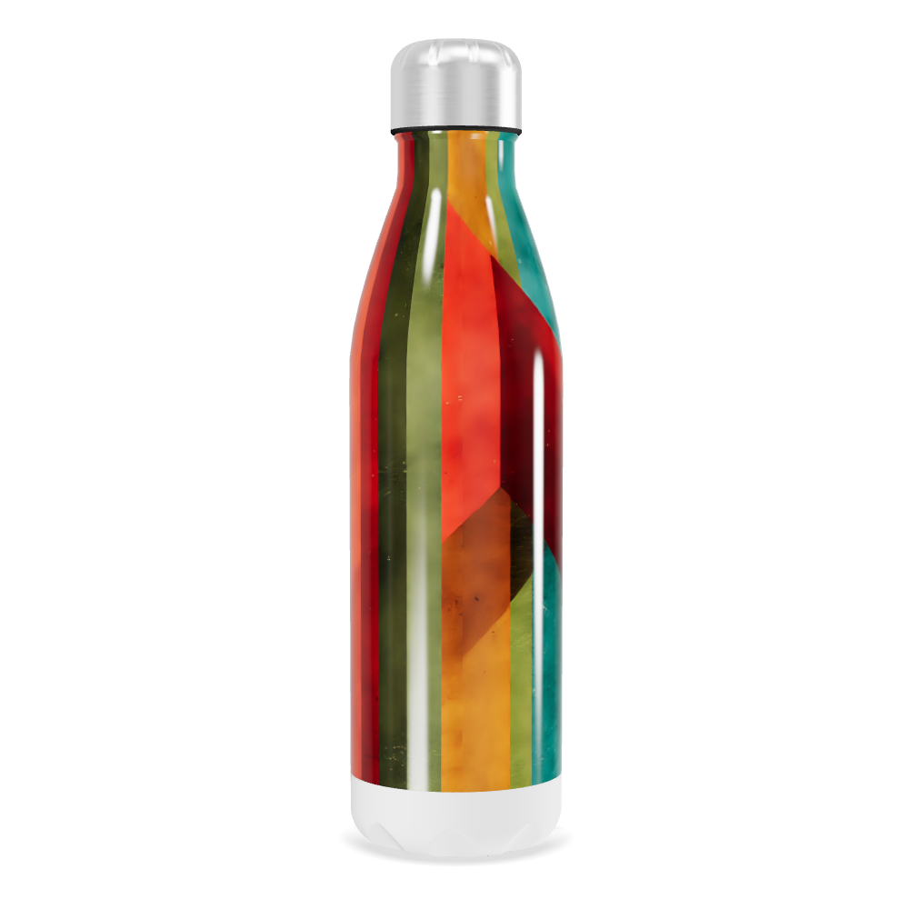 Garrafa Inox - Colorida com Design Geométrico