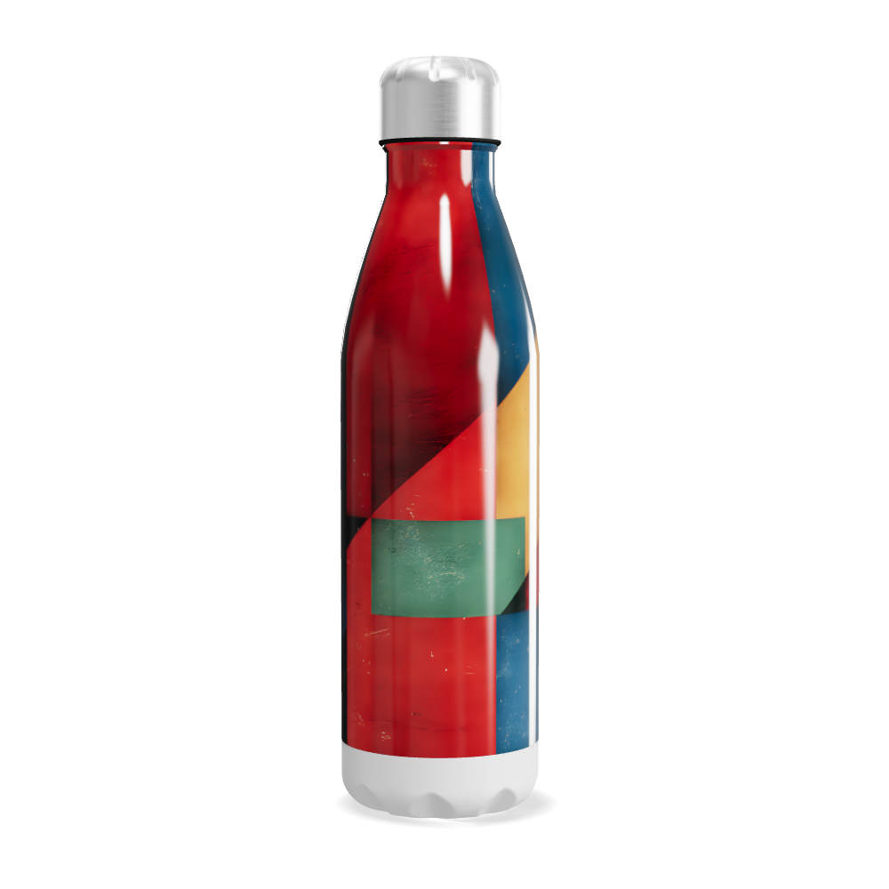 Garrafa Inox - Estampa Geométrica Colorida