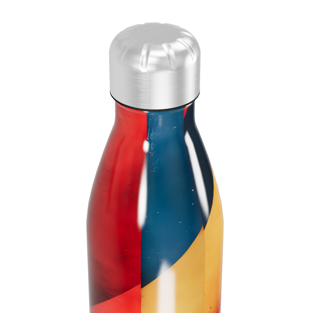 Garrafa Inox - Estampa Geométrica Colorida