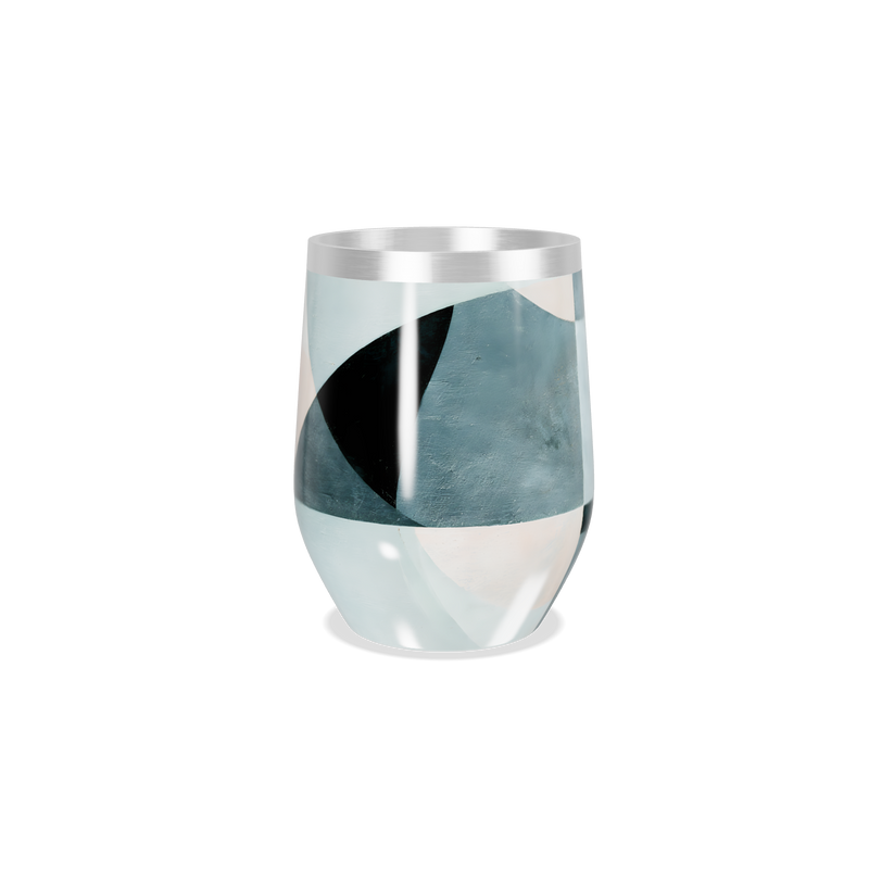 Copo Térmico Slim - Geométrico Azul Aço Inox