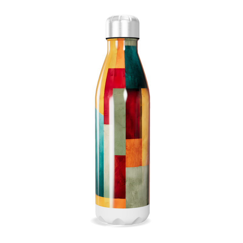 Garrafa Inox - Estampa Colorida Geométrica