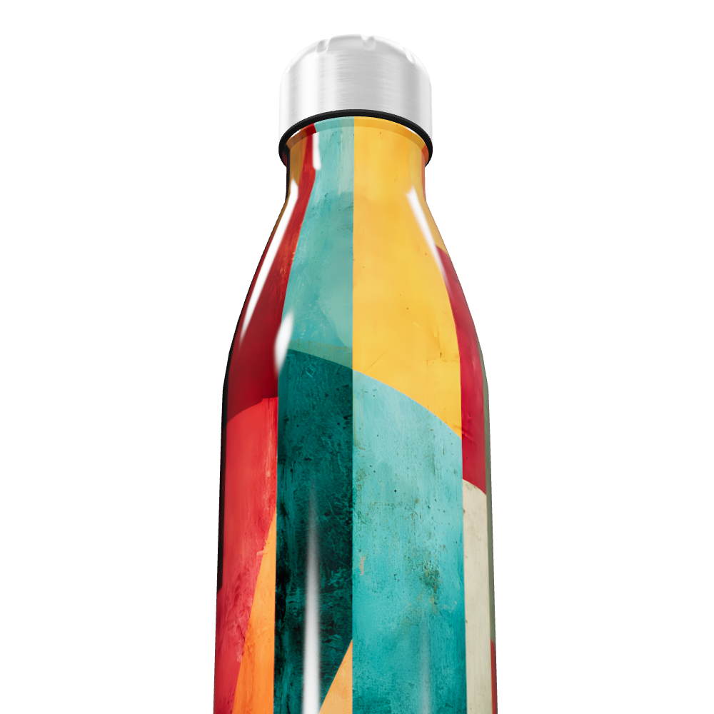 Garrafa Inox - Estampa Colorida Geométrica