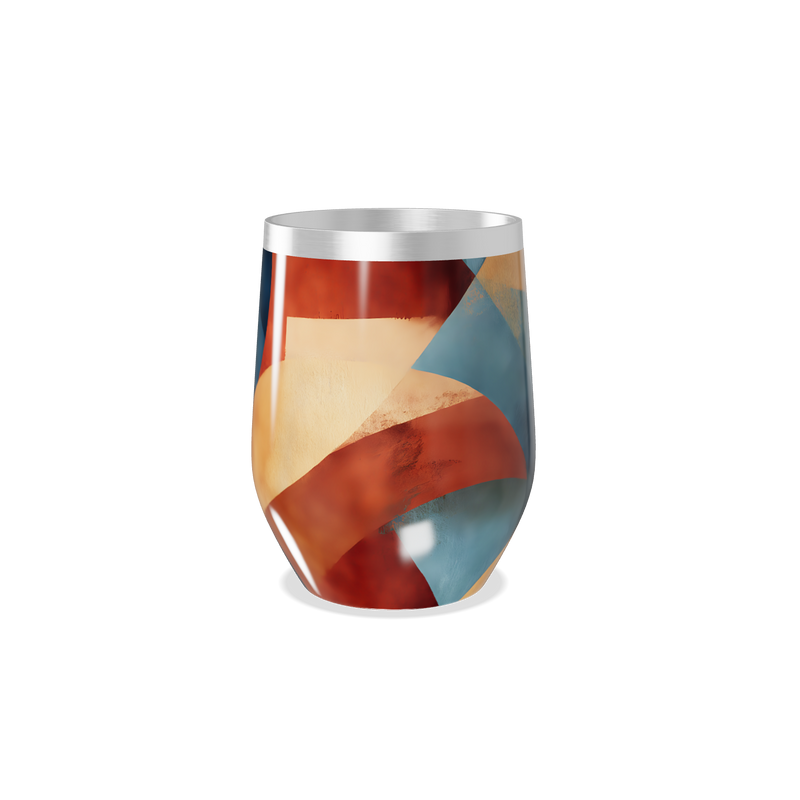 Copo Térmico Slim - Colorido Abstrato Aço Inox