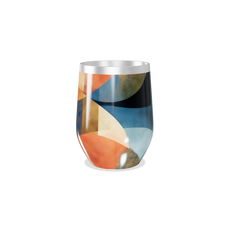 Copo Térmico Slim - Colorido Abstrato Aço Inox