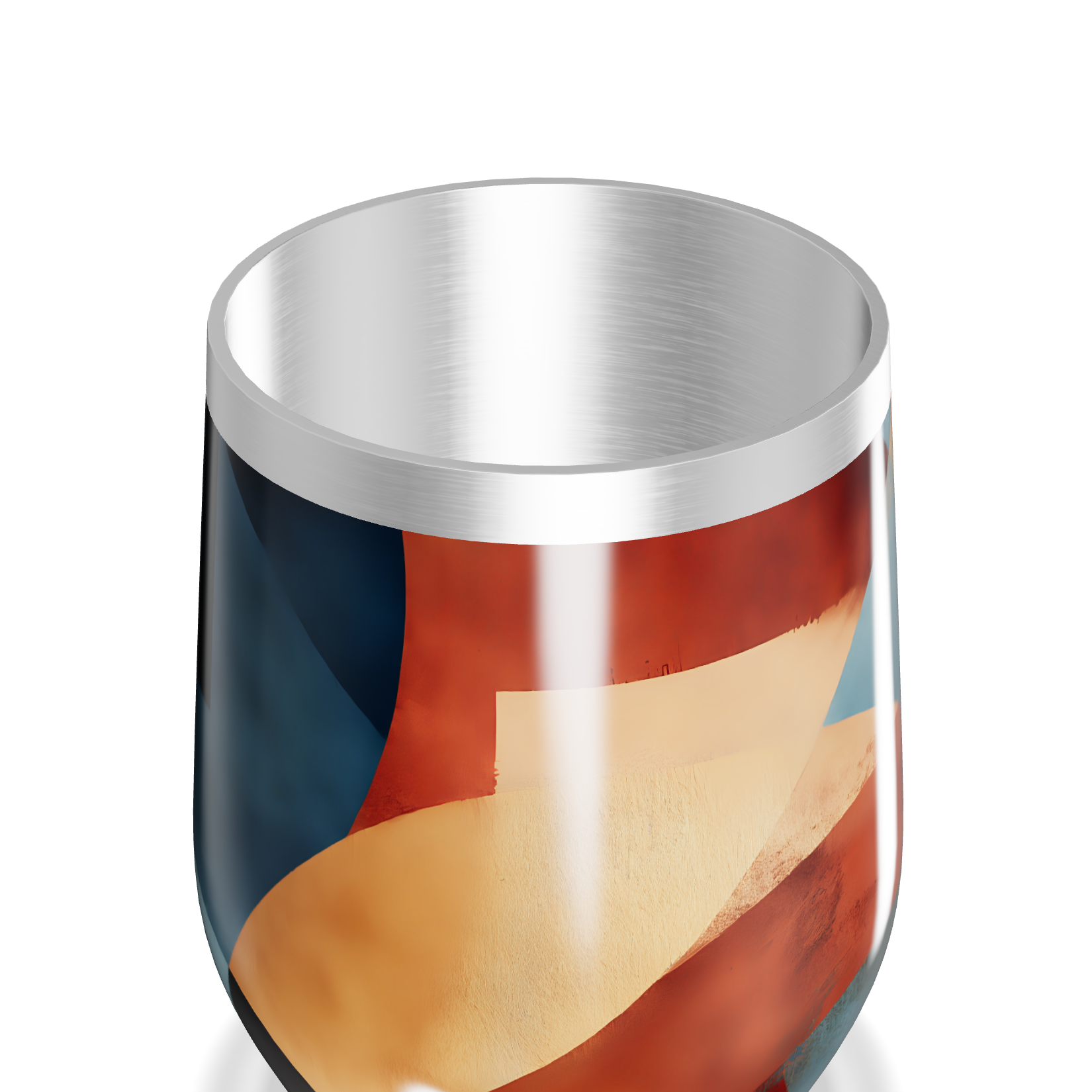 Copo Térmico Slim - Colorido Abstrato Aço Inox