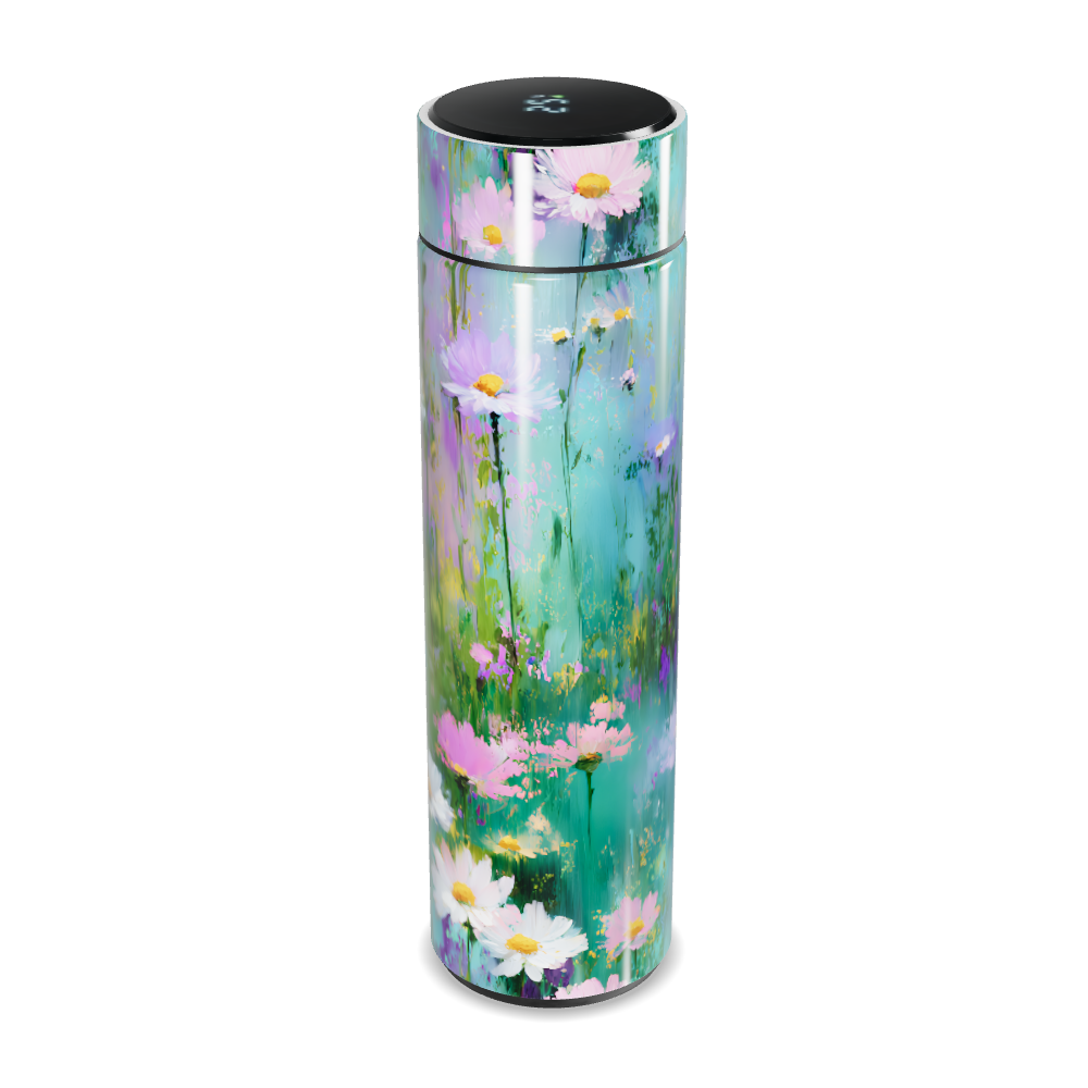 Garrafa Térmica Touch - Floral Azul