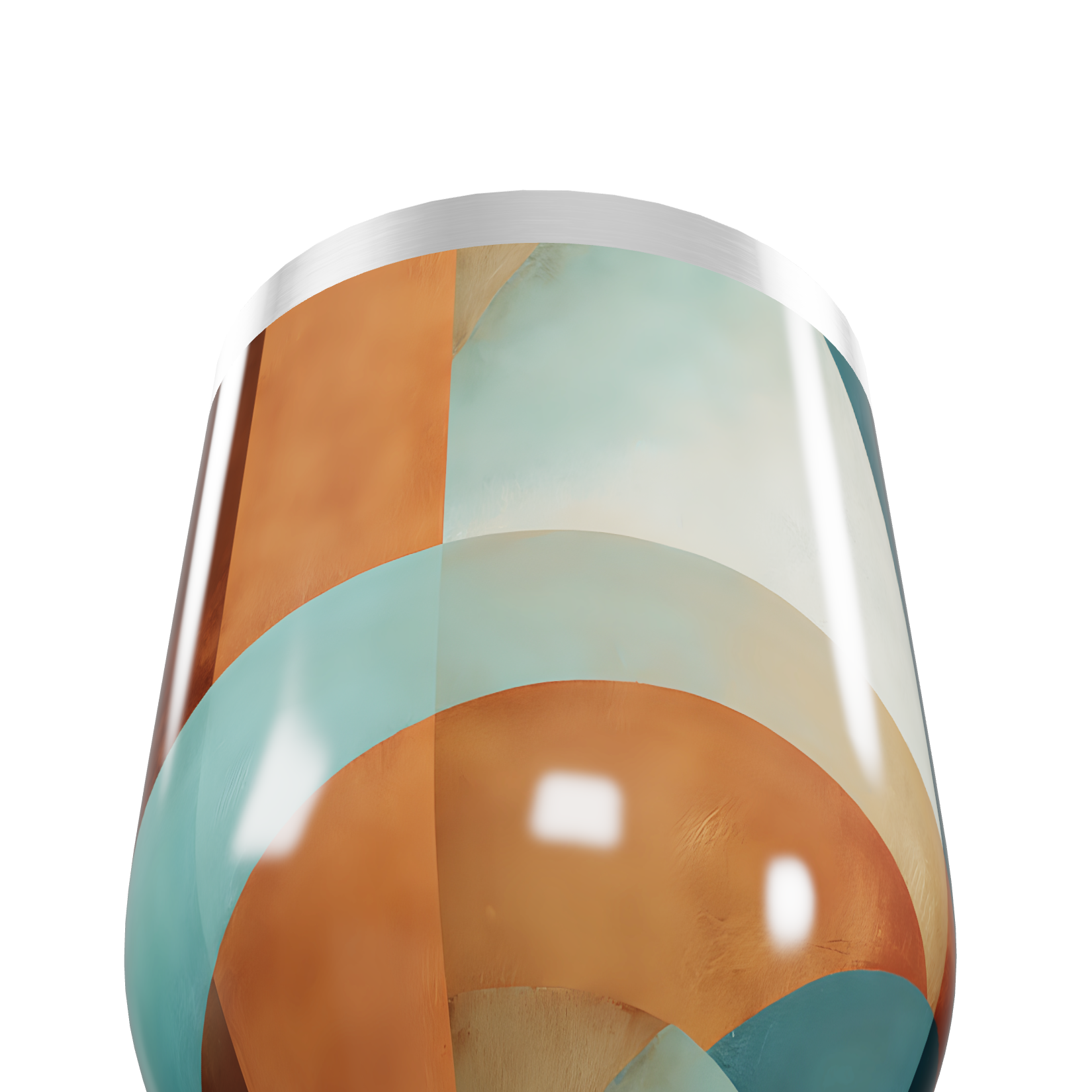 Copo Térmico Slim - Estampa Geométrica Colorida