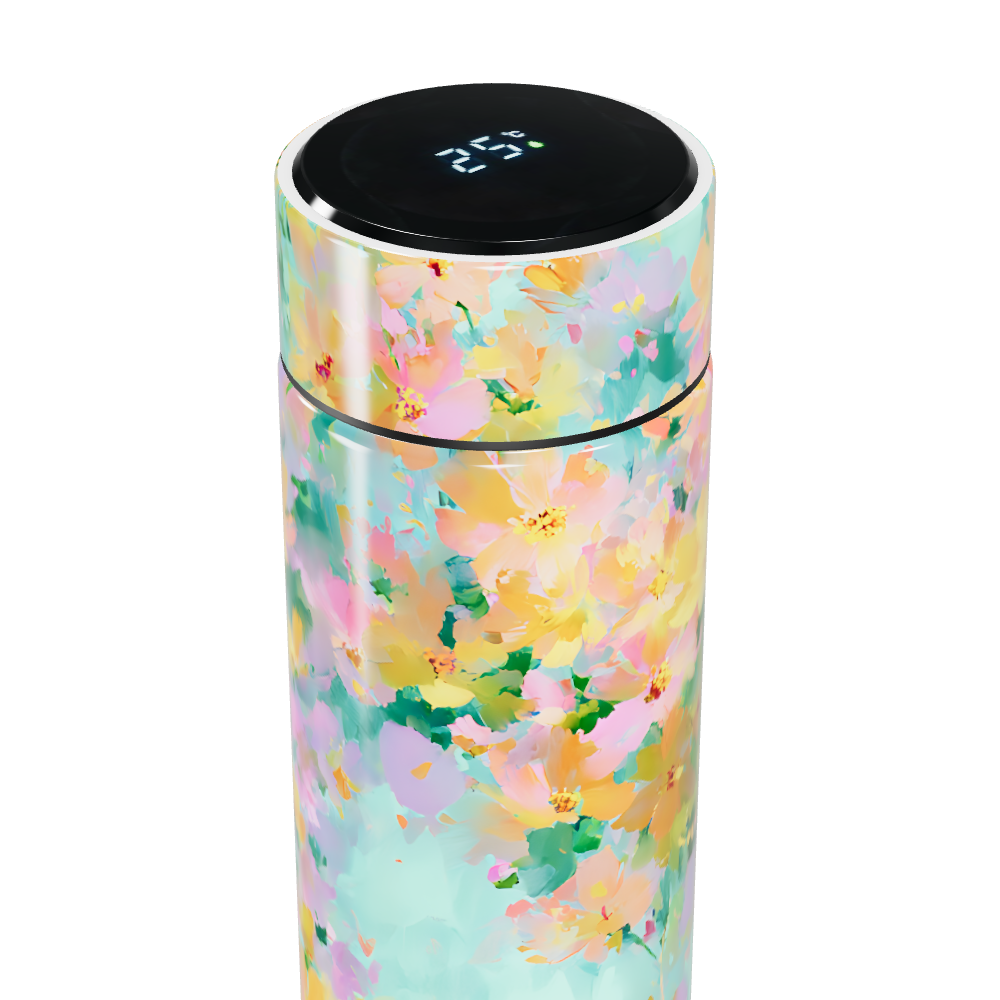 Garrafa Térmica Touch Floral Colorida