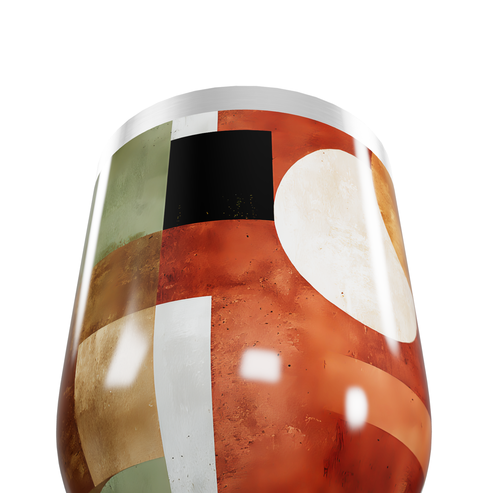 Copo Térmico Slim - Geométrico Colorido Inox