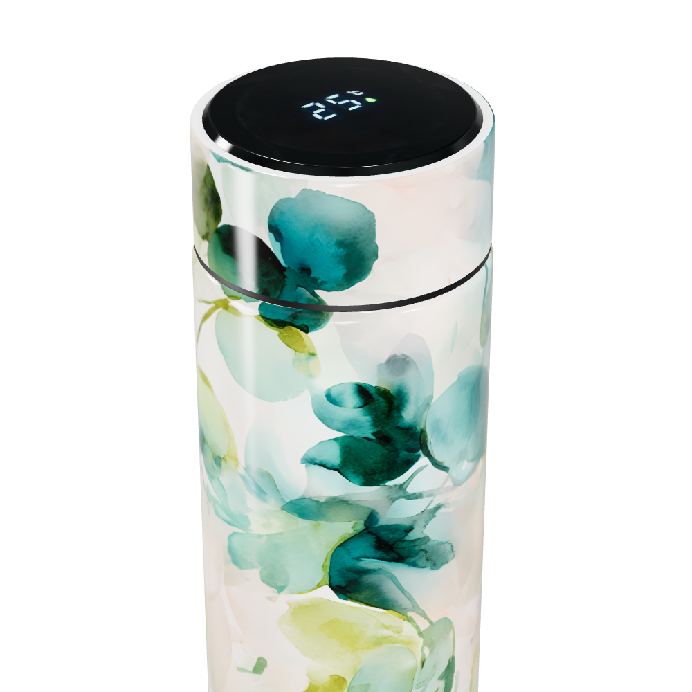 Garrafa Térmica Touch - Floral Multicolor Aço