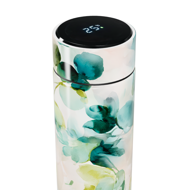Garrafa Térmica Touch - Floral Multicolor Aço