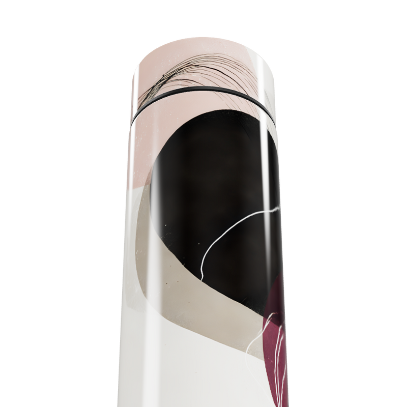 Garrafa Térmica Touch - Design Abstrato Branco