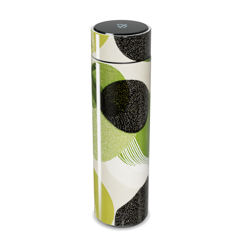 Garrafa Térmica Touch - Estampa Verde Abstrata