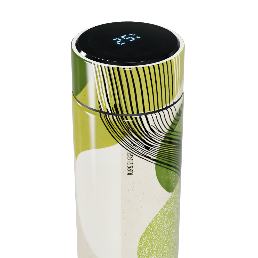 Garrafa Térmica Touch - Estampa Verde Abstrata