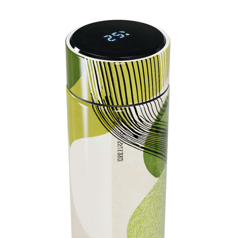 Garrafa Térmica Touch - Estampa Verde Abstrata