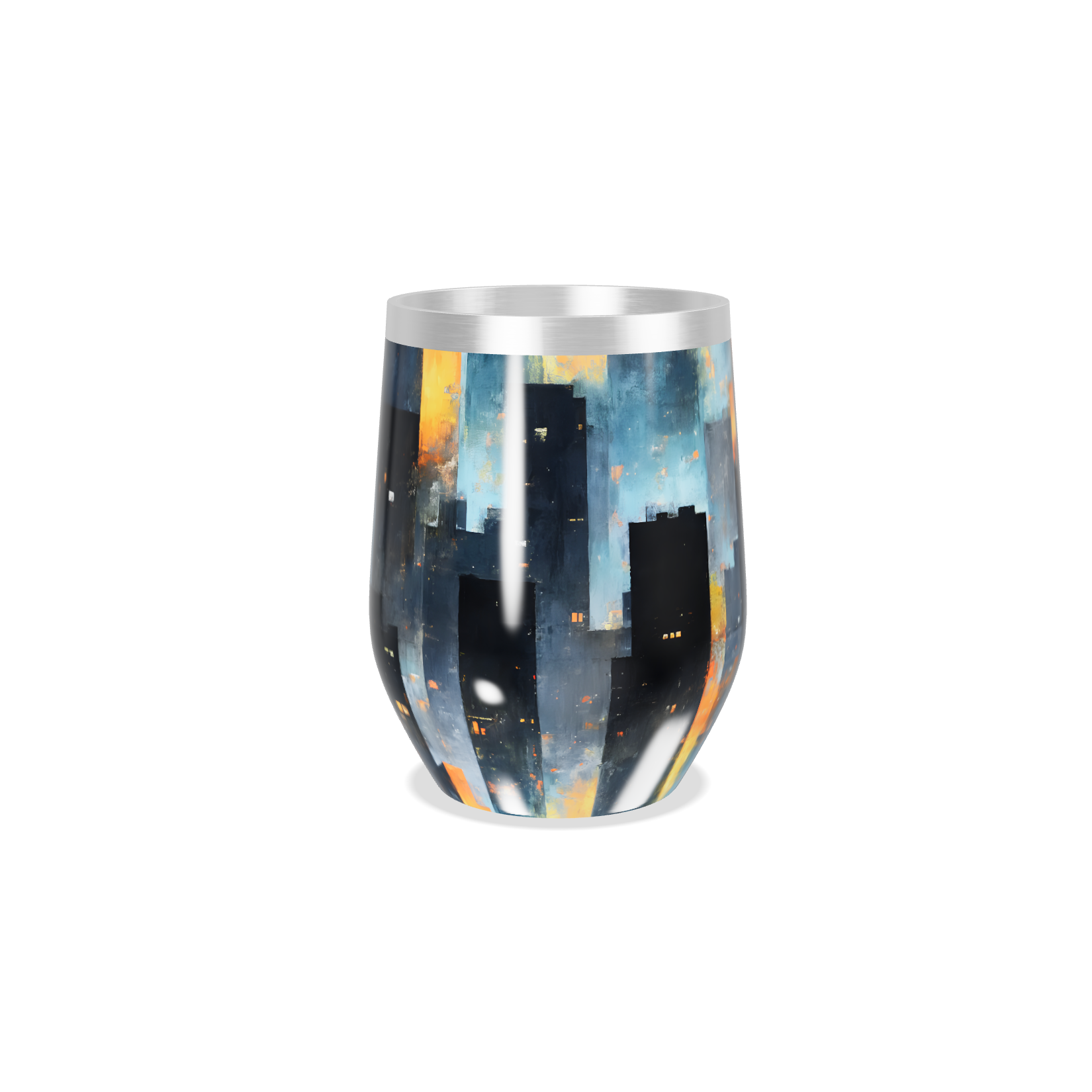 Copo Térmico Slim - Cidade Noturna Inox