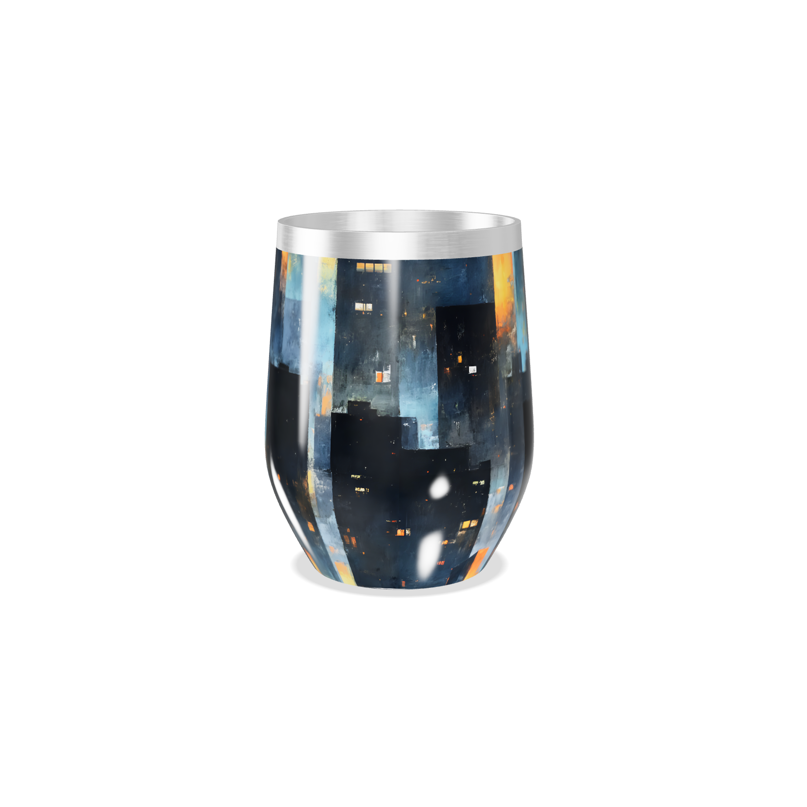 Copo Térmico Slim - Cidade Noturna Inox