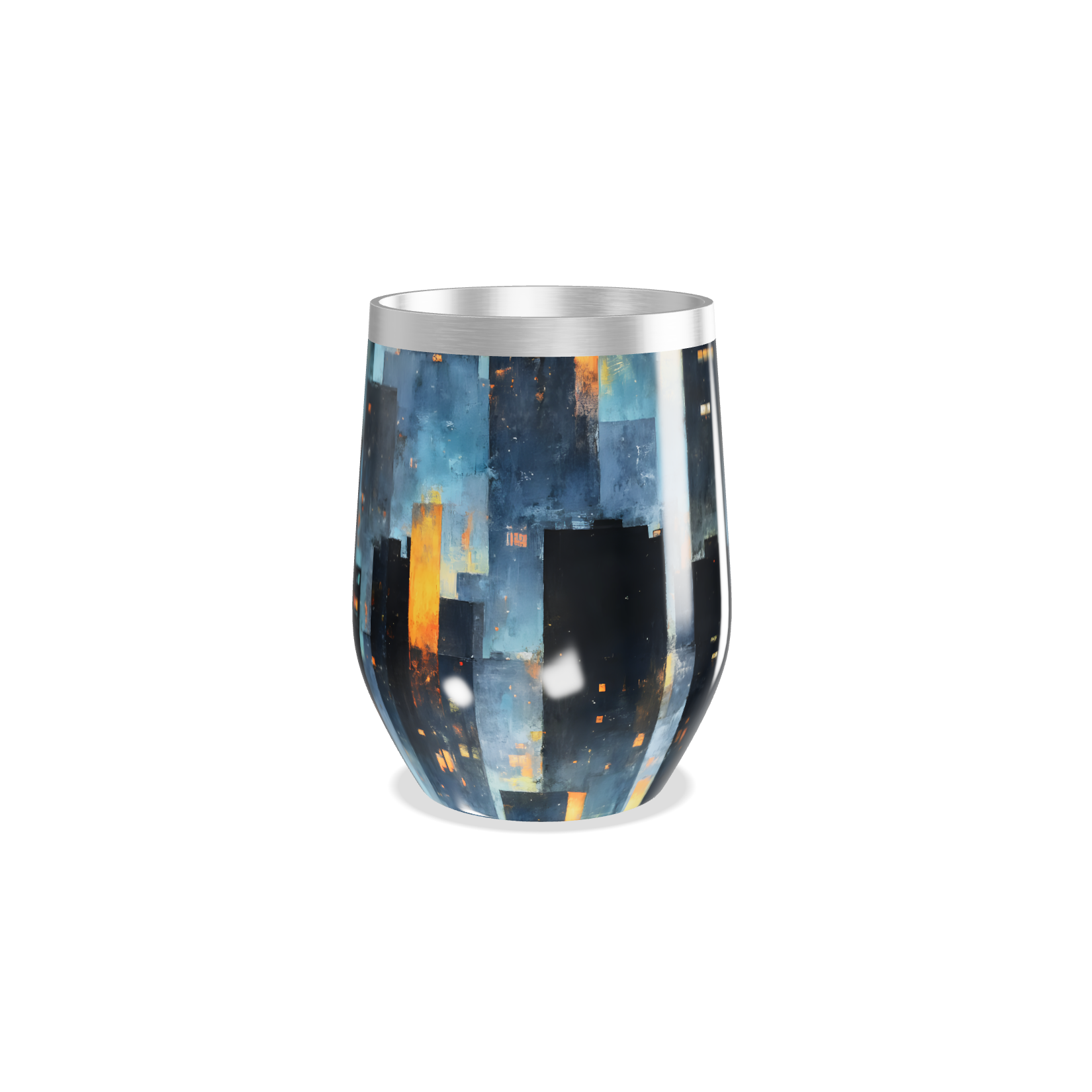 Copo Térmico Slim - Cidade Noturna Inox