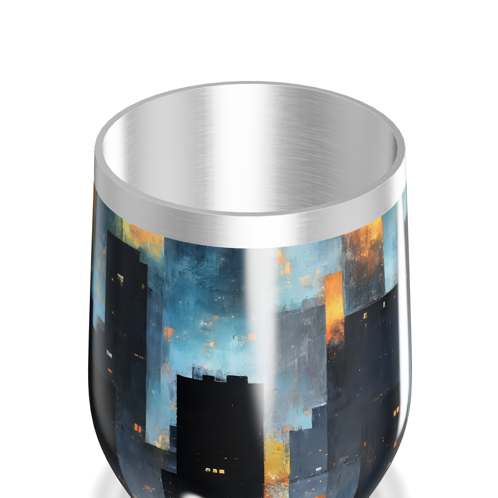 Copo Térmico Slim - Cidade Noturna Inox