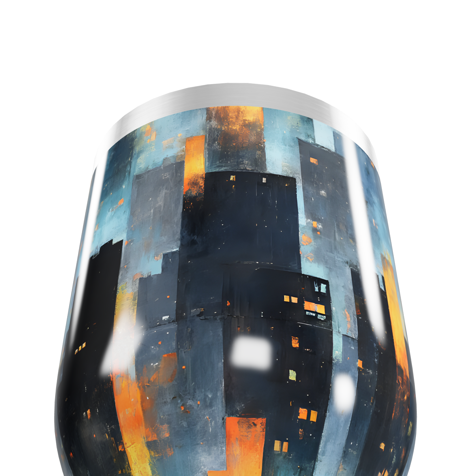 Copo Térmico Slim - Cidade Noturna Inox