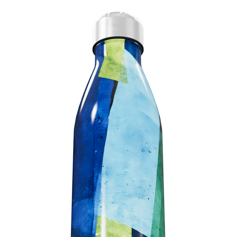 Garrafa Inox - Azul Verde Estampada