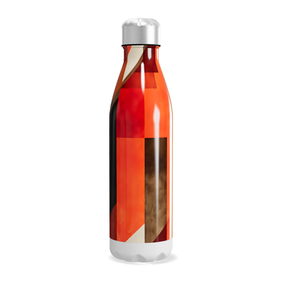 Garrafa Inox Estampada - Laranja e Vermelho