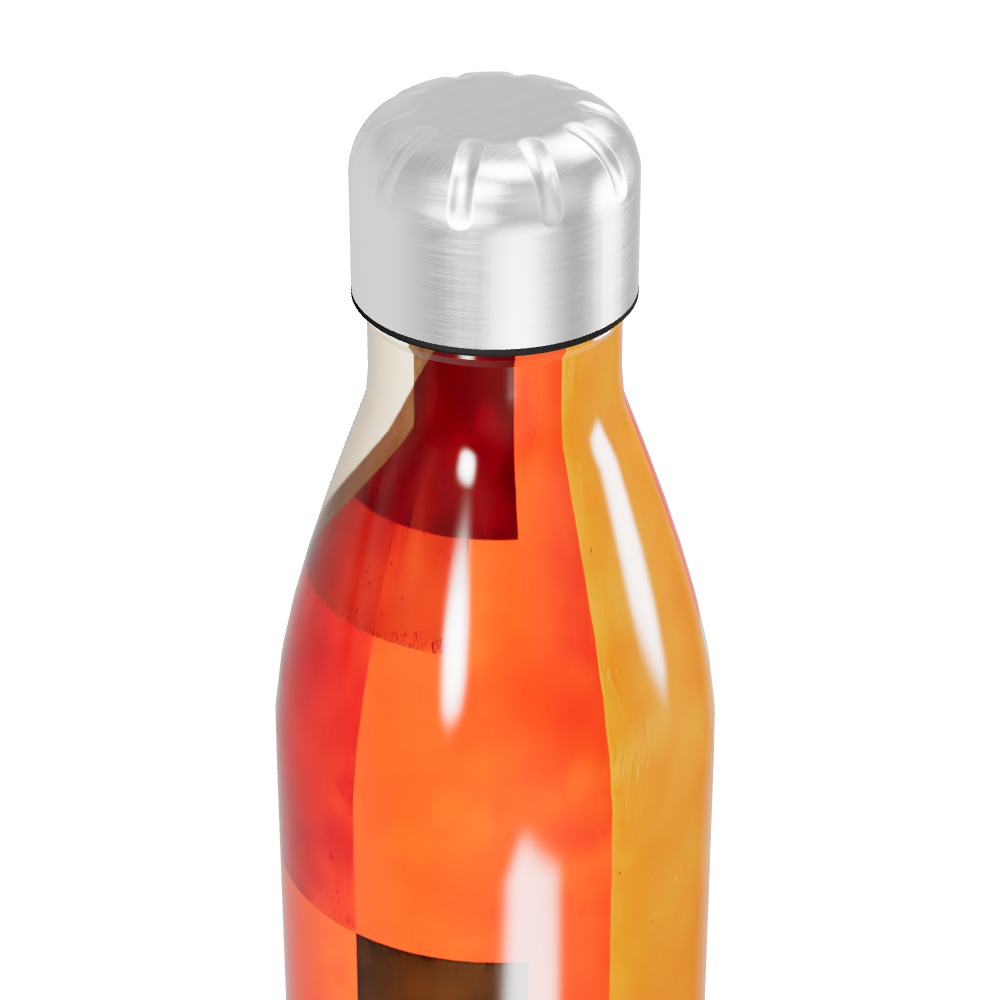 Garrafa Inox Estampada - Laranja e Vermelho