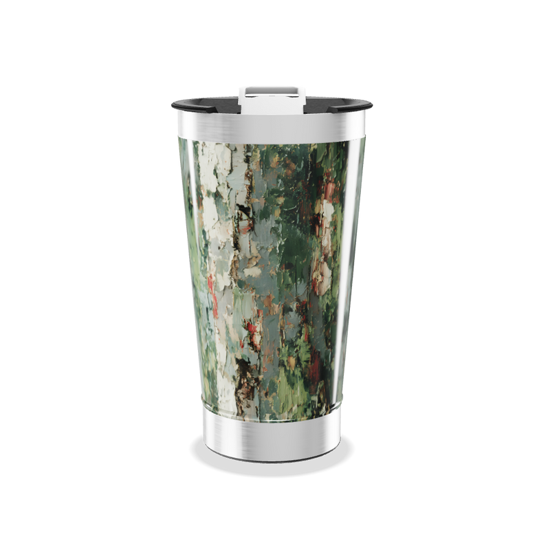 Copo Térmico - Pintura Abstrata Verde