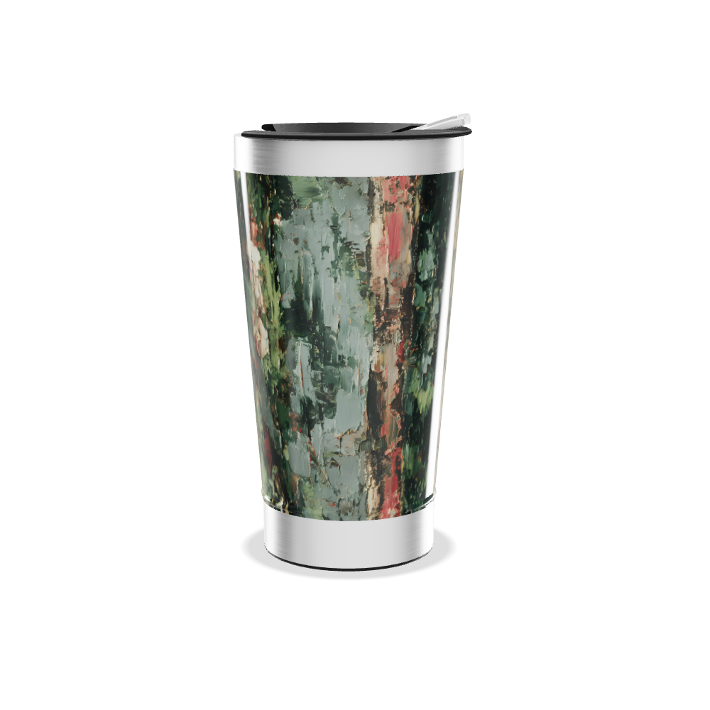 Copo Térmico - Pintura Abstrata Verde