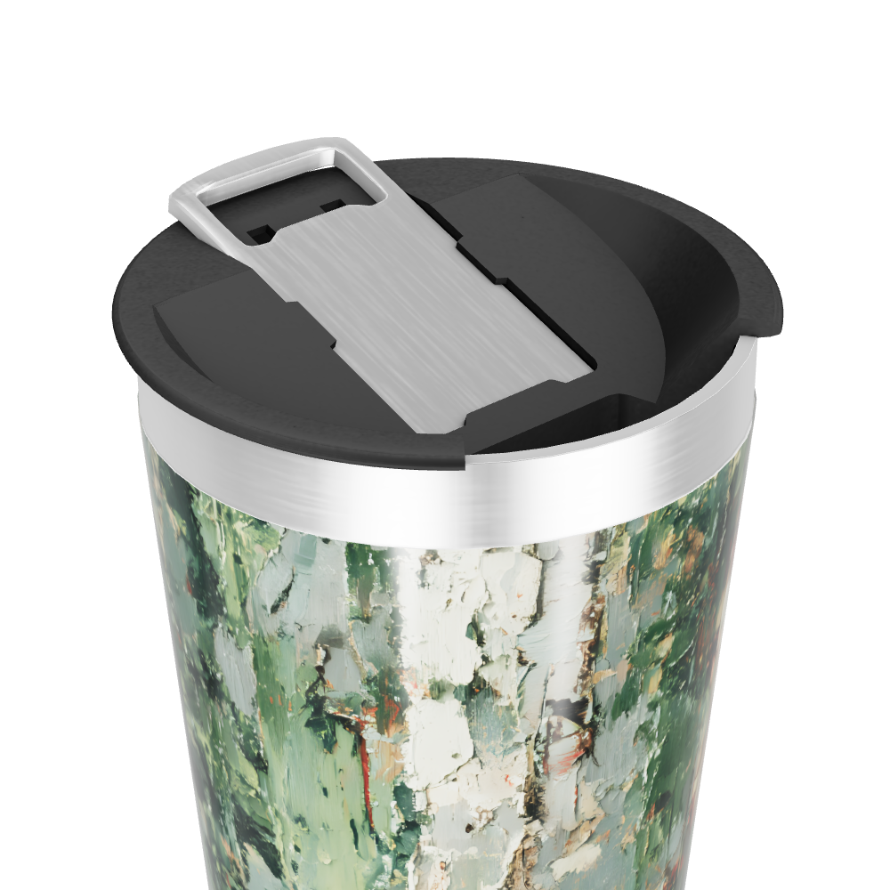 Copo Térmico - Pintura Abstrata Verde