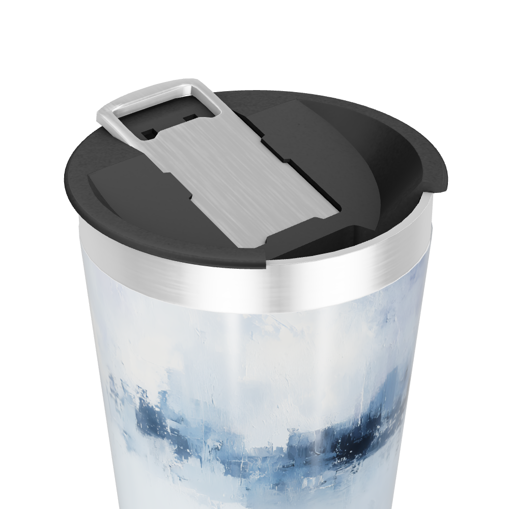 Copo Térmico - Estampa Azul Aquarela