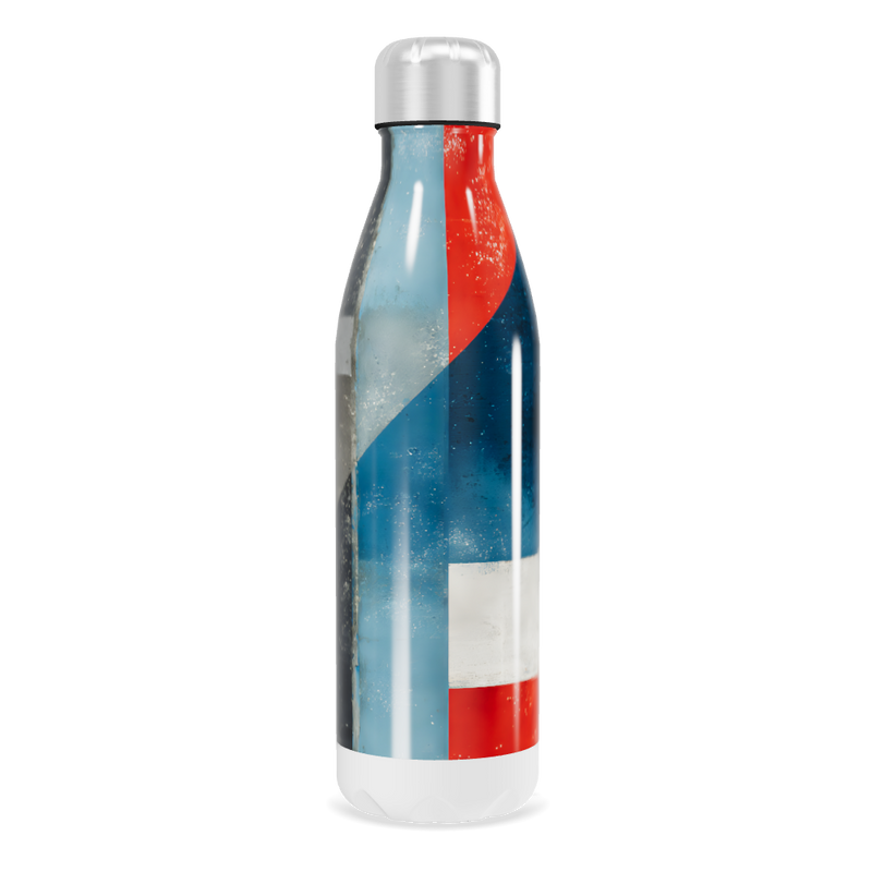 Garrafa Inox - Estampada Azul e Laranja