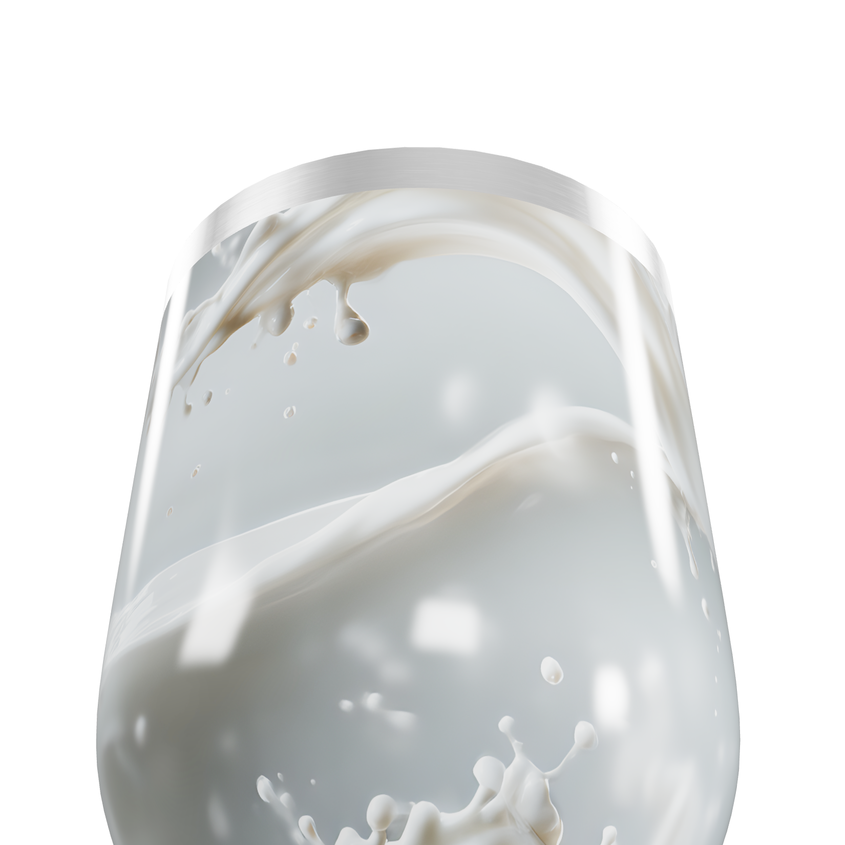 Copo Térmico Slim - Transparente com Efeito Líquido