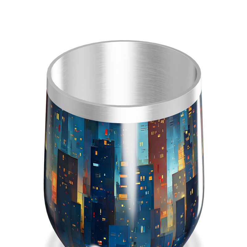 Copo Térmico Slim - Cidade Noturna Aço Inox