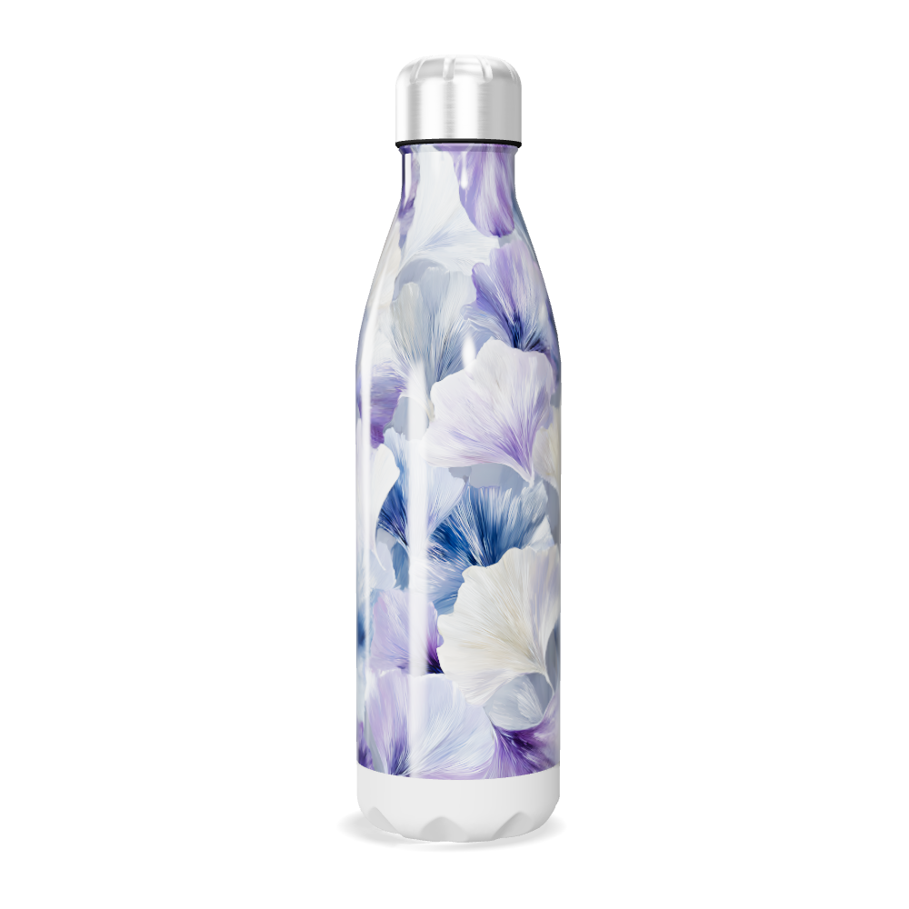 Garrafa Inox - Floral Roxo e Azul