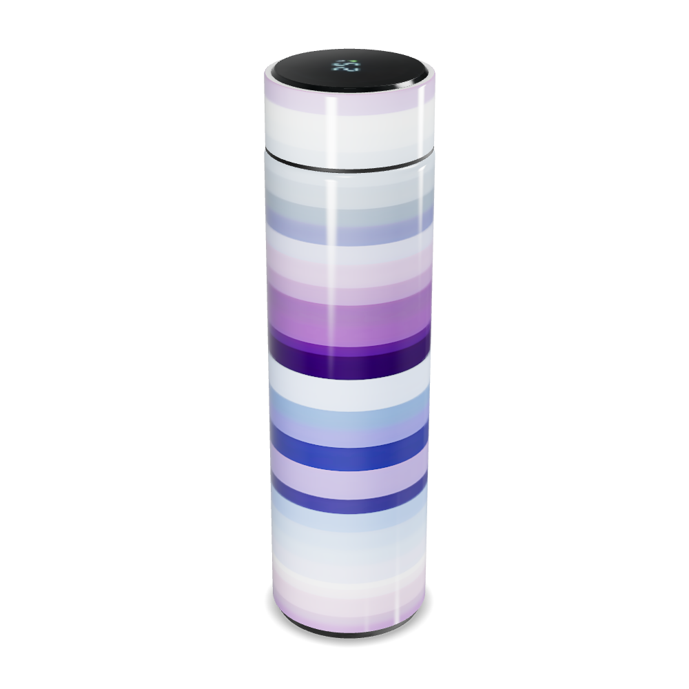 Garrafa Térmica Touch - Listras Roxas e Azuis