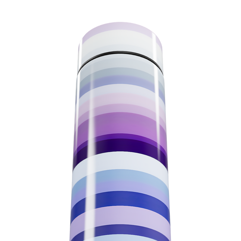 Garrafa Térmica Touch - Listras Roxas e Azuis