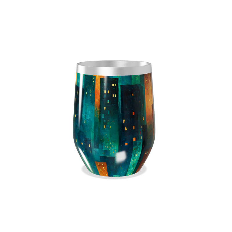 Copo Térmico Slim - Estampa Urbana Colorida