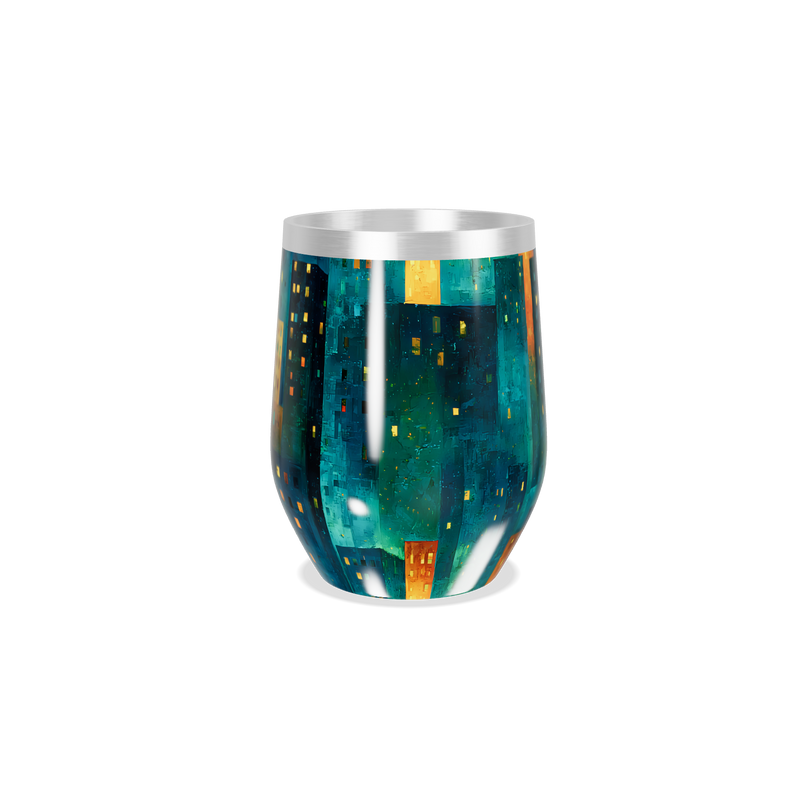 Copo Térmico Slim - Estampa Urbana Colorida